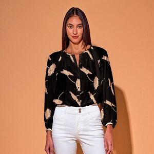 Tucker NYC - The Classic Blouse | Ivory and Cassis